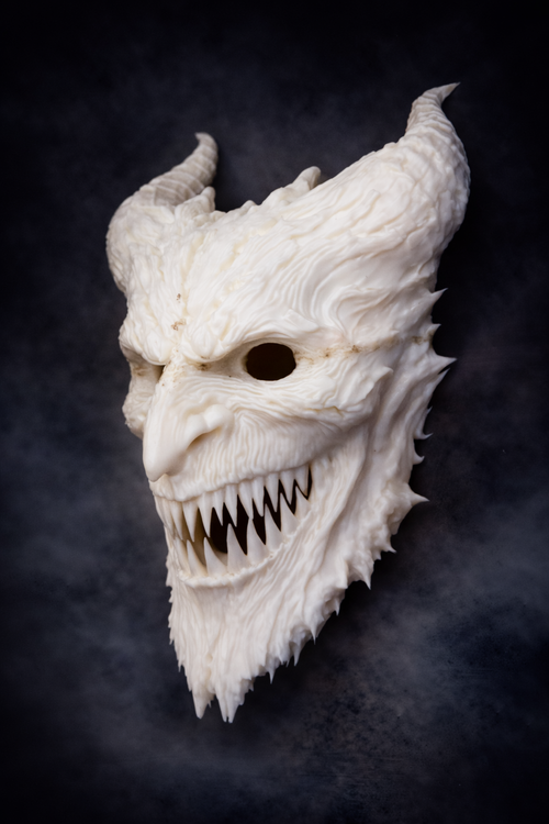 Hexenmeister / Dämon Maske roh & unbehandelt für Fasnacht, Fasnet & Fasnt